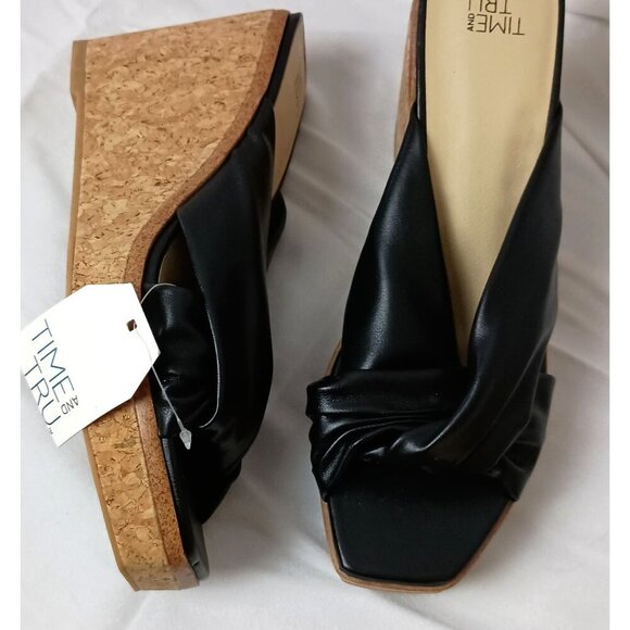 Time and Tru Platform Wedge Sandals – Women’s Size 6, Summer Shoes - Picture 1 of 8